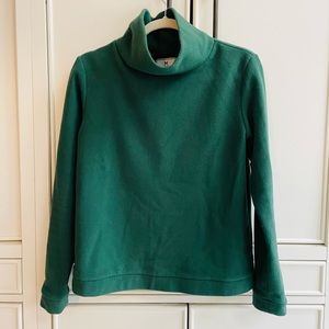 Dudley Stephens Forest Green Park Slope turtleneck in Vello Fleece, Medium